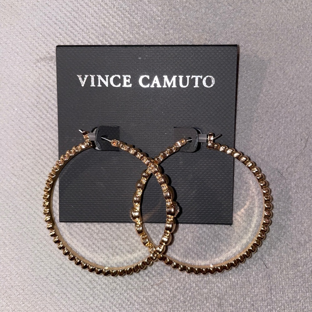 Vince Camuto Gold Hoop Earrings BRAND NEW